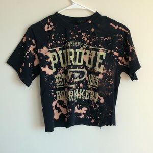Purdue University cropped shirt